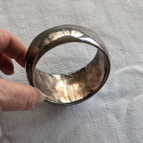 David Varsano 79g Chunky Sterling Electroform Bracelet 60s Mod - Picture 6 of 15